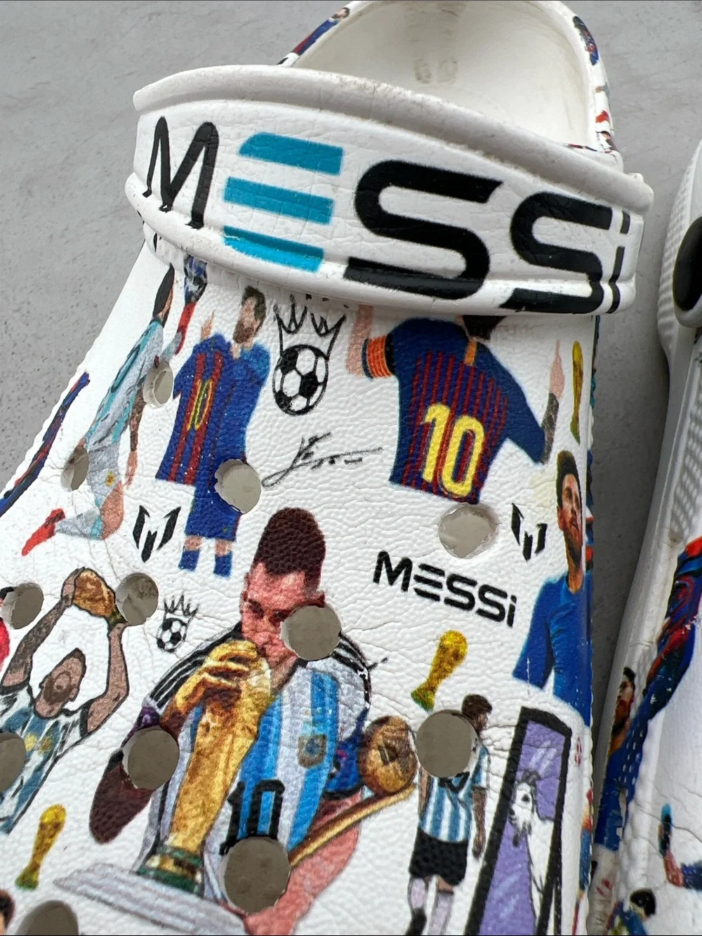 Lionel Messi Football Soccer Sport Clogs Shoes Youth Size 4 5